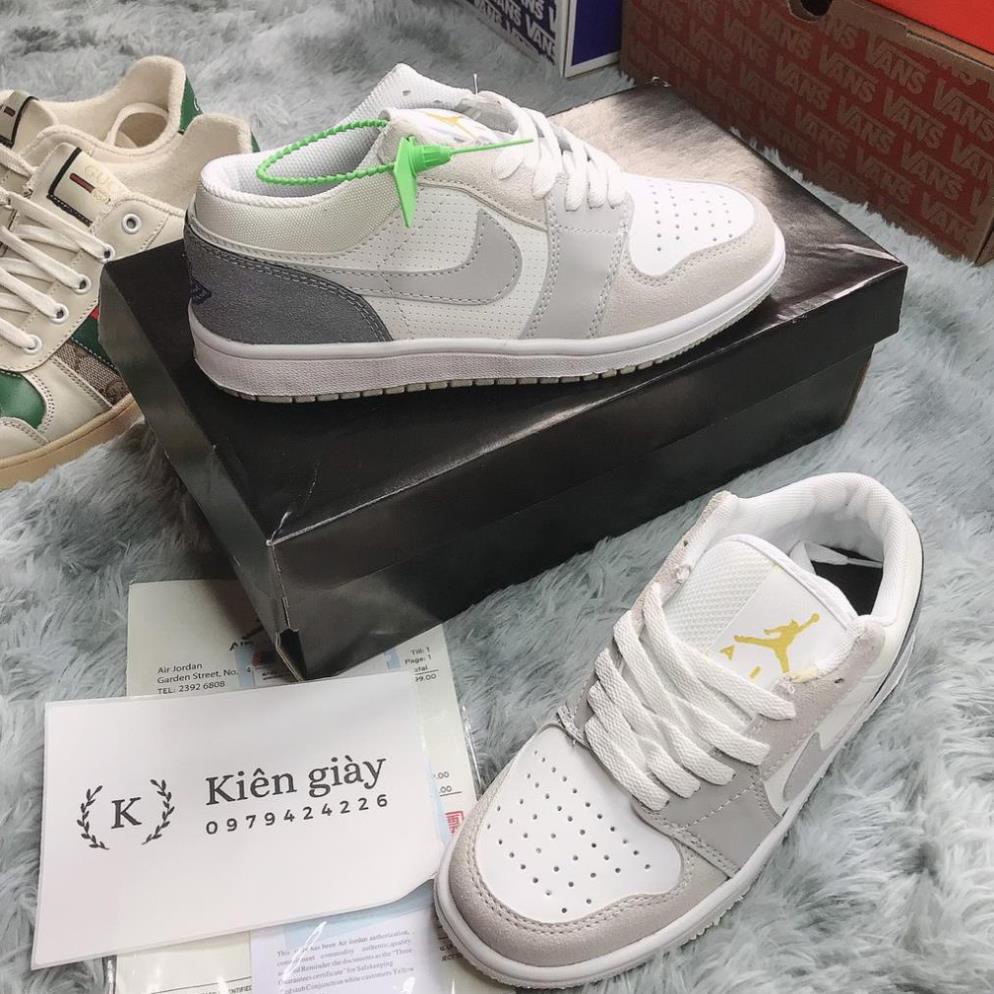 (bachhoa) Giày thể thao, giày jordan 1 xám xanh 🧡FULL BOX + BILL 🧡 giày jordan 1 ghi xám paris hàng cực chất