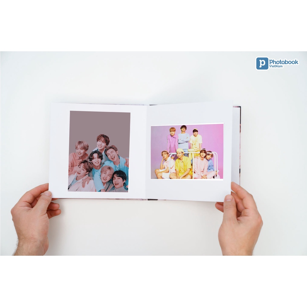 [Toàn Quốc][E-voucher] In sách ảnh BTS bìa cứng 20 trang 6” x 6” (15 x 15cm) - Thiết kế trên app Photobook