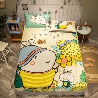 Bộ ga -gối cotton hoạt hình 5d