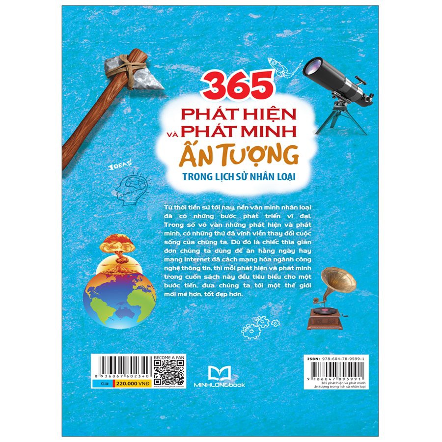 Sách -(combo 2 cuốn): 365 Phát Hiện Và Phát Minh Ấn Tượng Trong Lịch Sử Nhân Loại +365 Thí Nghiệm Khoa Học Dành Cho  Trẻ