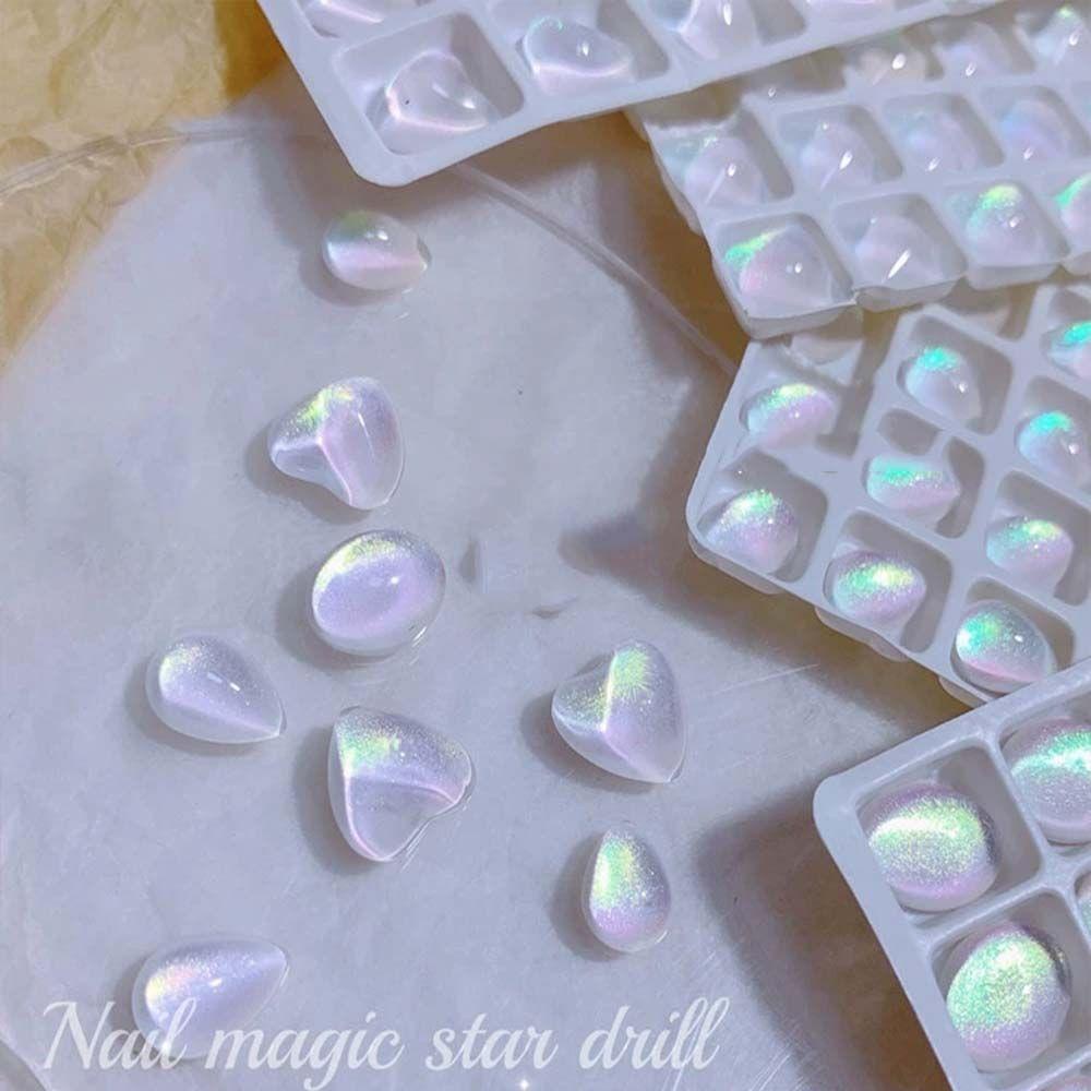 [Hàng mới về] Hạt phụ kiện màu cực quang đáy dẹt phong cách Nhật Bản lấp lánh trang trí móng tay DIY