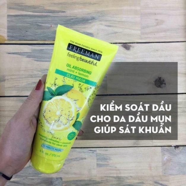 Hàng USA- Mặt Nạ Mask Freeman Chanh Bạc Hà Mint Lemon Clay Mask