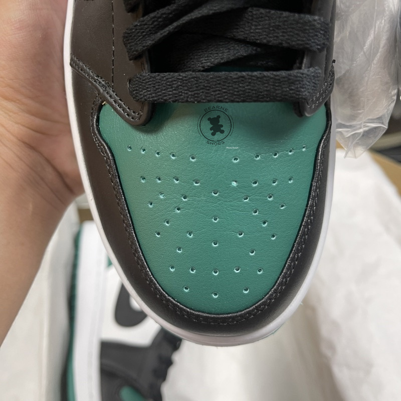 Giày Sneaker Jordan 1 Low Green Toe Black , Giày JD 1 cổ thấp xanh đen nam nữ | Fullbox - Bearne Shoe