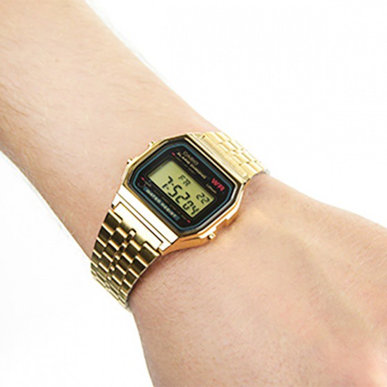 Đồng hồ nam nữ casio A159W - A158WA- A168WA dây kim loại Chống Nước 5 ATM -Tuổi thọ