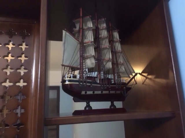 Thuyền buồm gỗ phong thuỷ size 40x6x33 | BigBuy360 - bigbuy360.vn