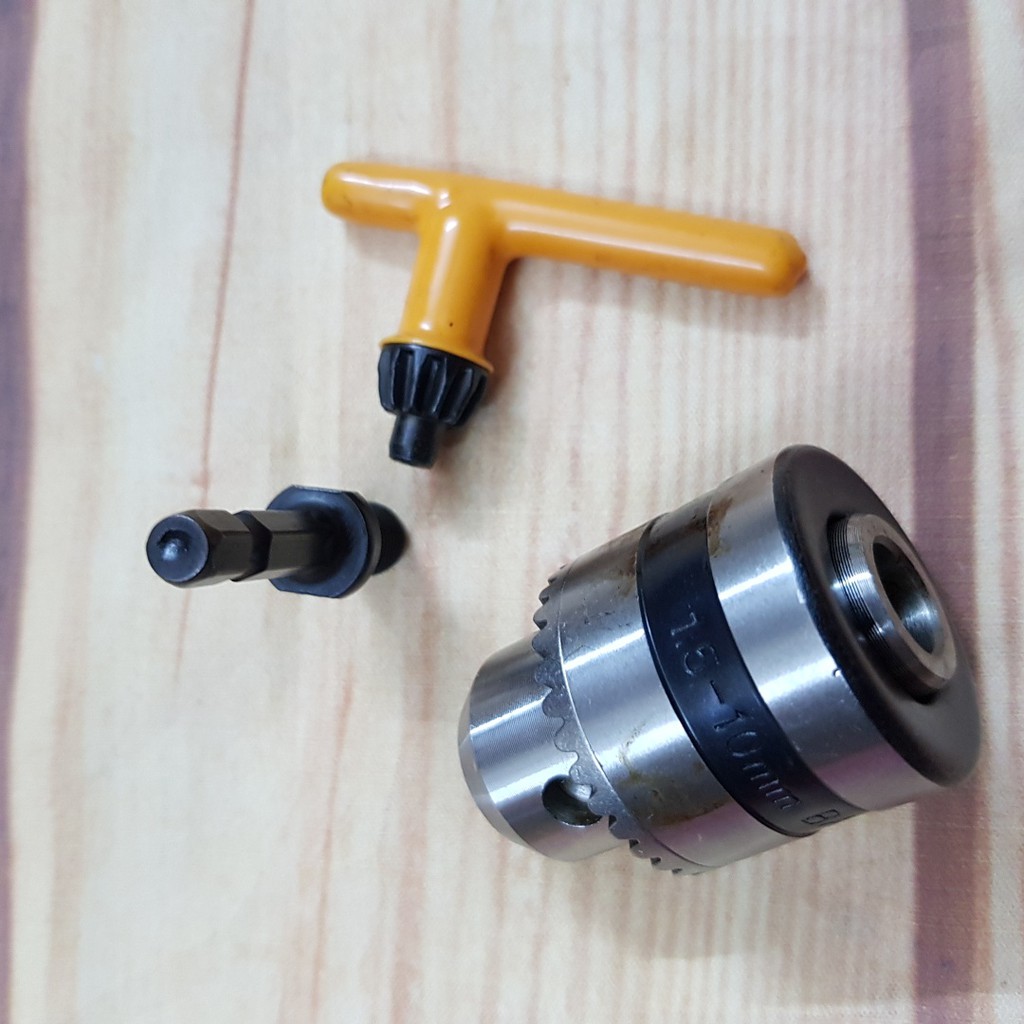 Bộ chuyển đổi đầu cặp mũi khoan 1.5-10mm khóa tay măng ranh cho máy bắn vít chân 6.35mm