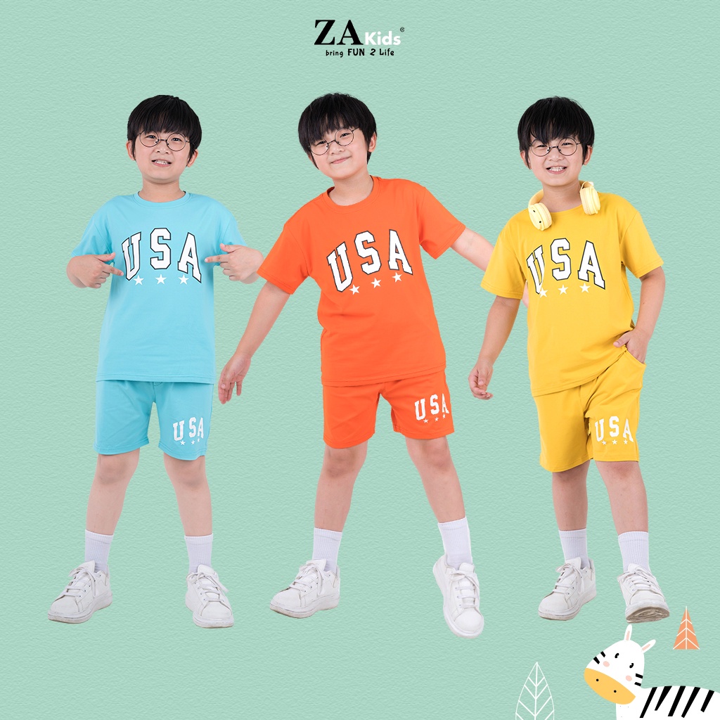 Bộ Quần Áo Thun Ngắn Tay Bé Trai (2-14 Tuổi) ZAKids ZA22214TN