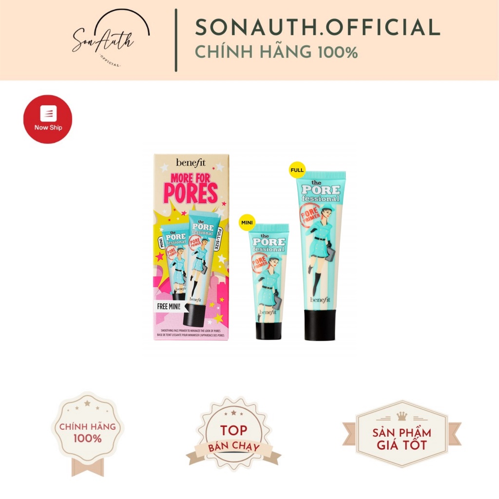 Kem lót Benefit More for Pores Face Primer Value Set