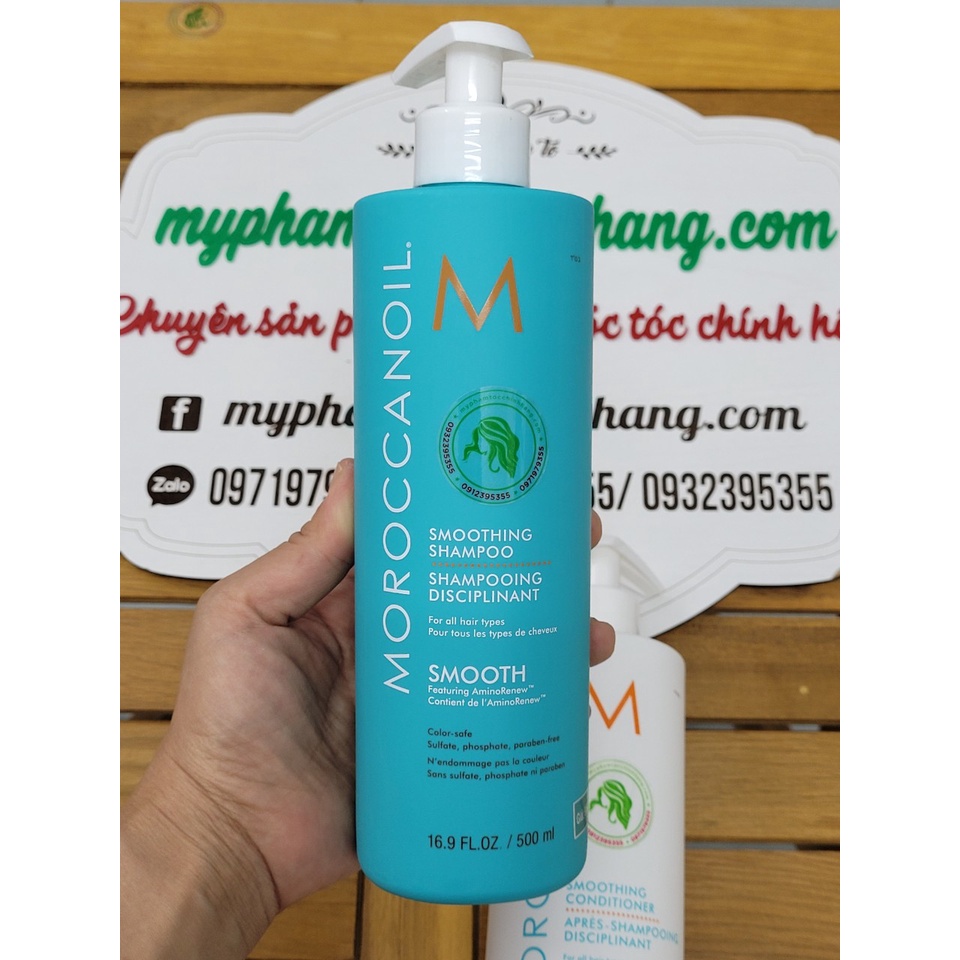 DẦU GỘI XẢ MOROC SUÔN MƯỢT SMOOTH 500ML - MẶT NẠ 250ML