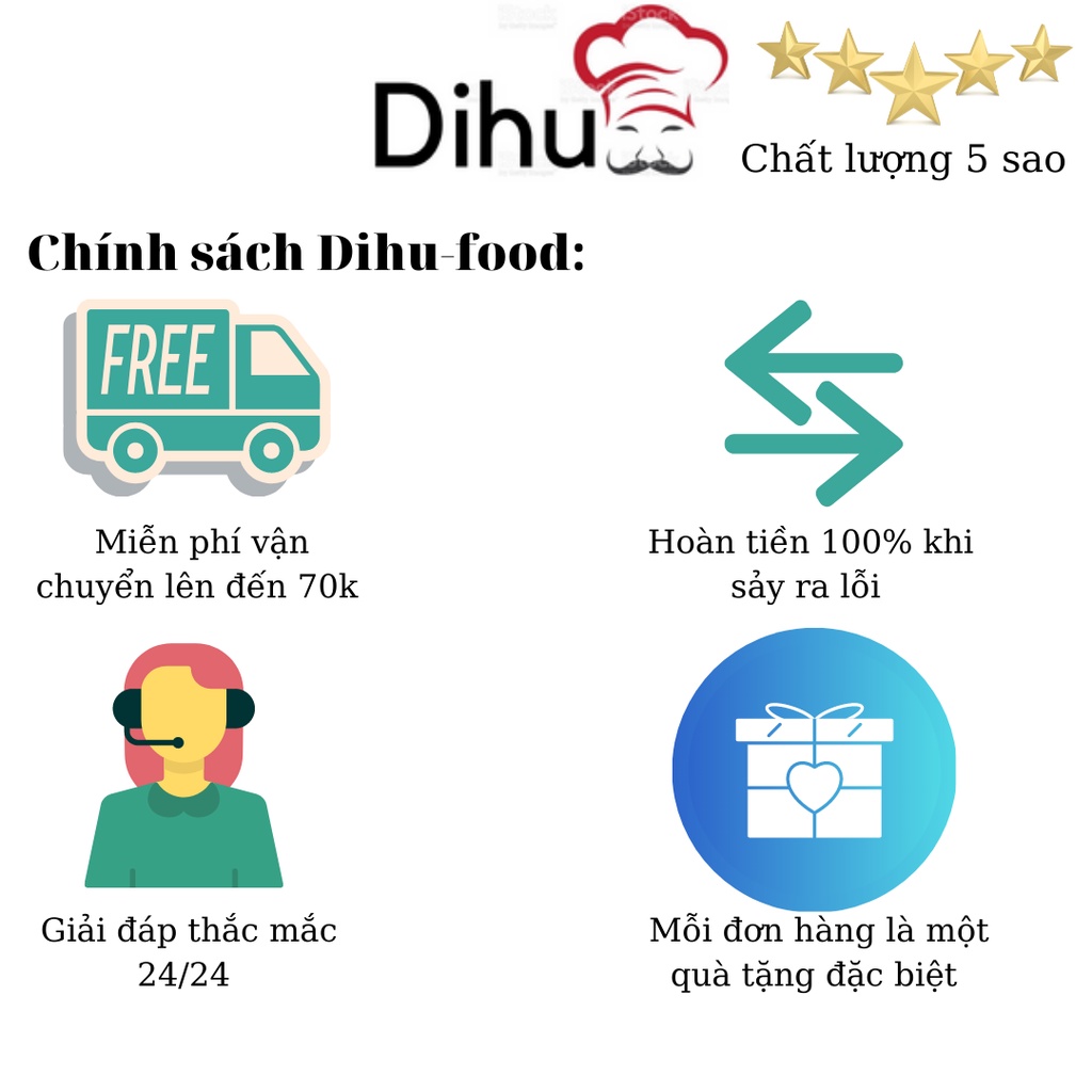 Nhân hạt bí xanh đã tách vỏ Ấn Độ  hộp 500gram dihu food
