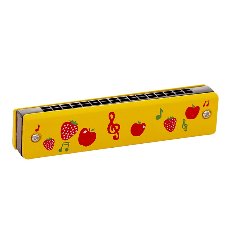 Kèn Harmonica Gỗ 16 Lỗ Đồ Chơi Âm Nhạc Cho Bé