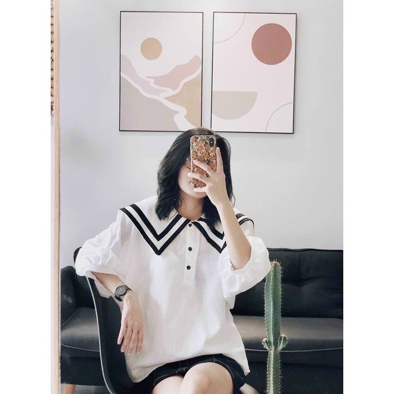 Áo Sơ Mi Thủy Thủ X.Store Nam Nữ Unisex Kèm Ảnh Tự Chụp + Đánh Giá