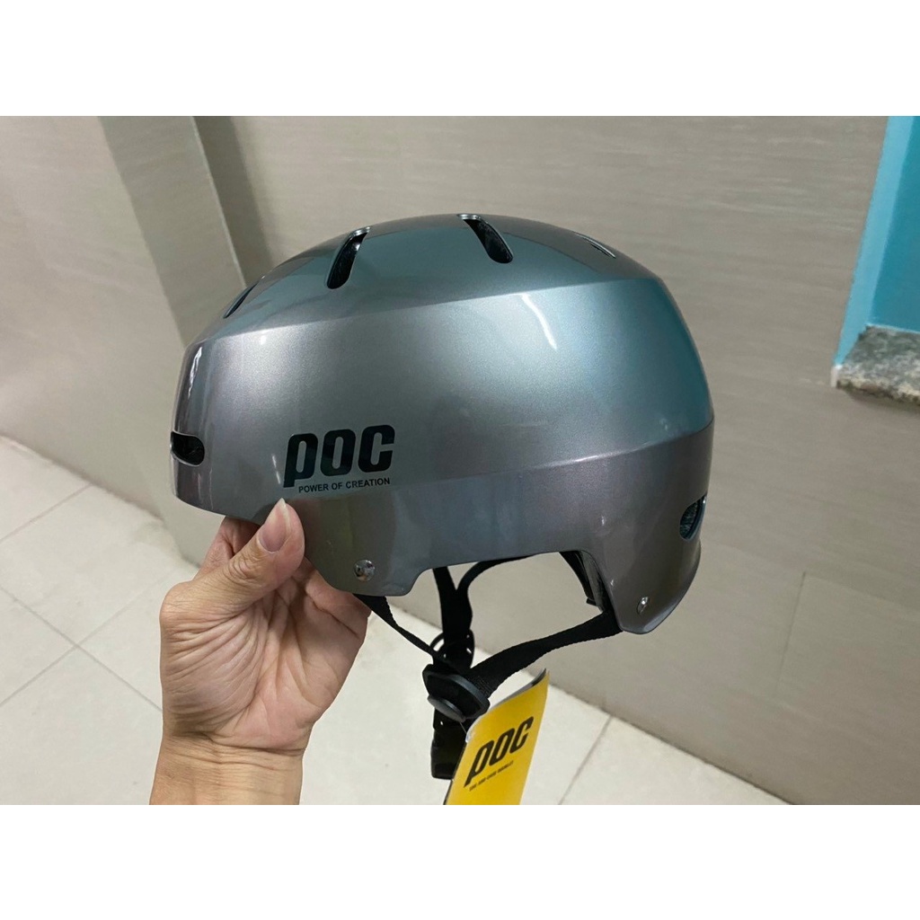 Mũ bảo hiểm nửa đầu nam nữ Poc 05 màu xám bóng cute