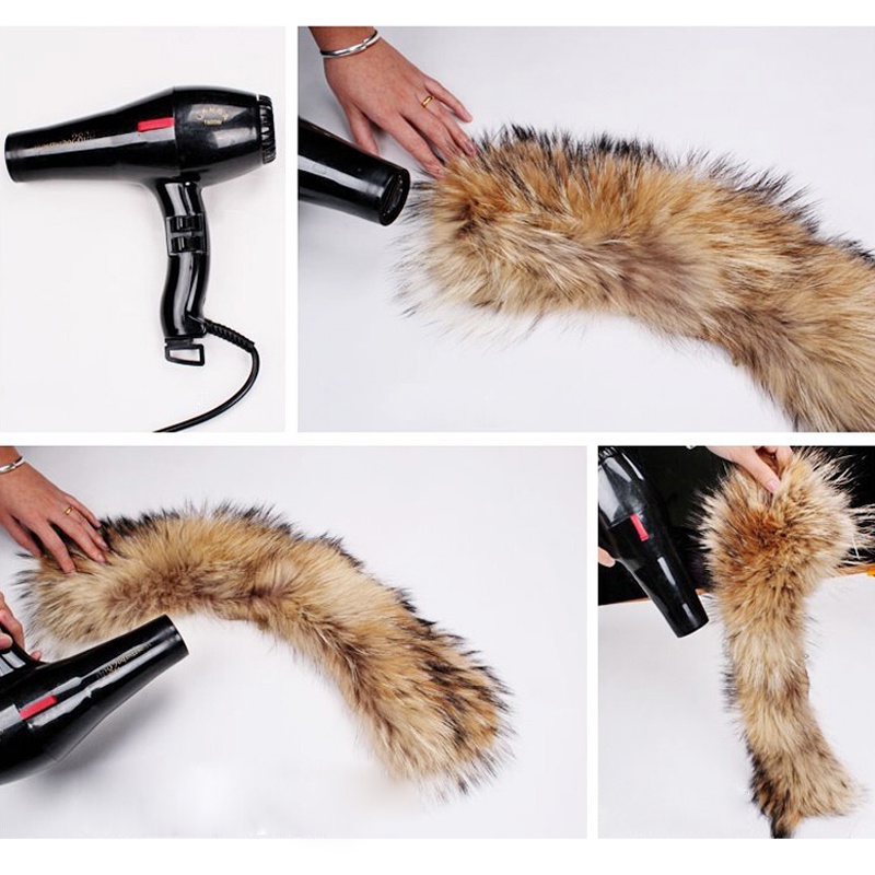 Khăn Choàng Lông Giả Có Mũ Trùm Đầu Giữ Ấm