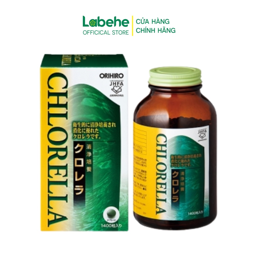 Tảo Lục Clean Chlorella hỗ trợ bảo vệ tim mạch Orihiro 1400 viên