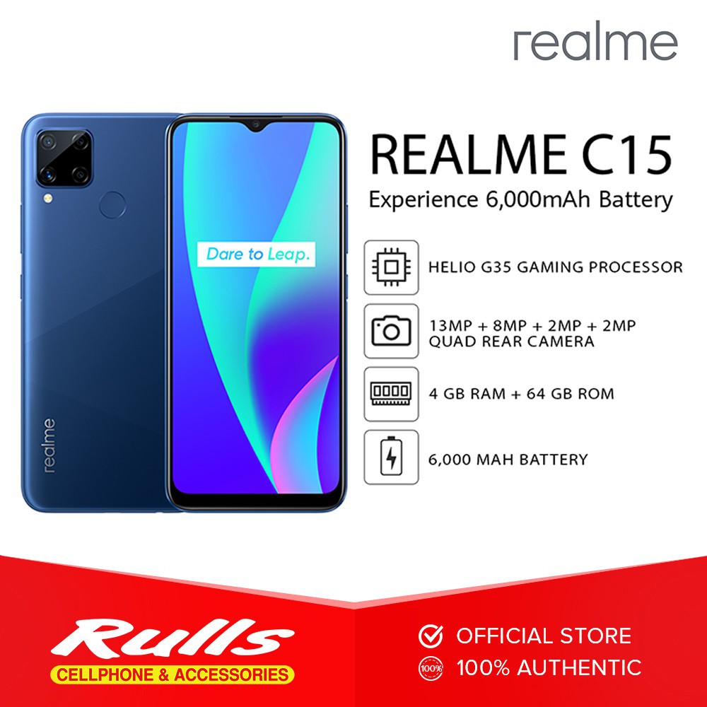 [Mã ELTECHZONE giảm 6% đơn 500K] Điện thoại Realme C15 (4GB/64GB) - Hàng chính hãng | BigBuy360 - bigbuy360.vn