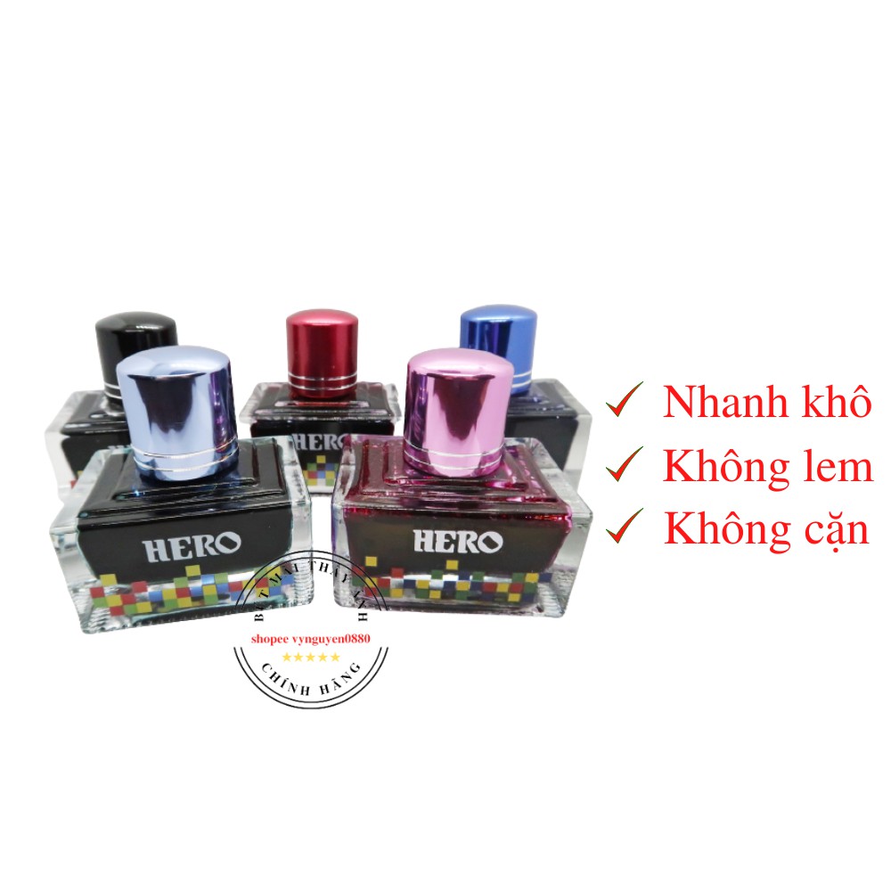 Mực Hero dung tích 40ml không lem không cặn