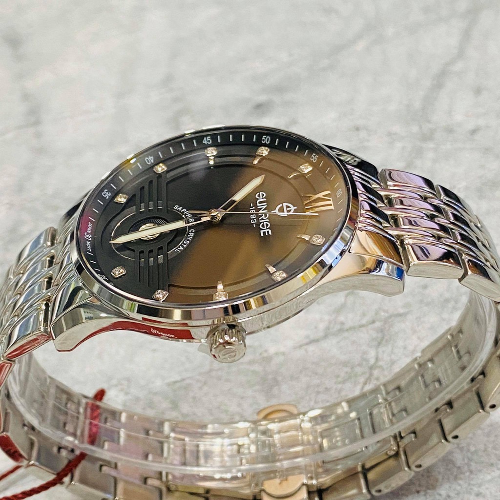 Đồng hồ Sunrise Nam M1226SA.D.D - kính saphire chống trầy - chống nước 30 mét - bảo