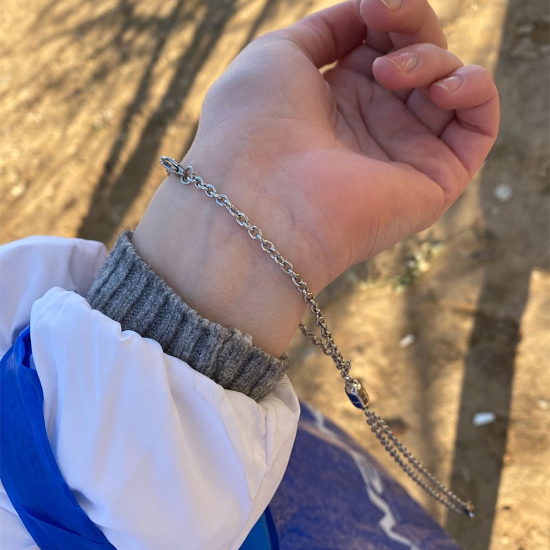 1 Cặp Vòng Tay Thép Không Gỉ Có Thể Điều Chỉnh Kích Thước