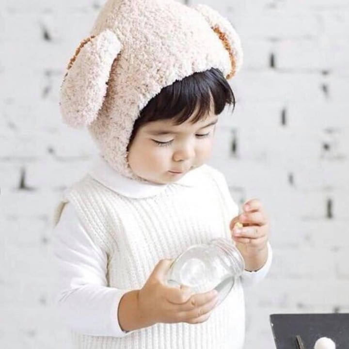 [Haobaby shop] Mũ lông tai cừu siêu ấm cho bé