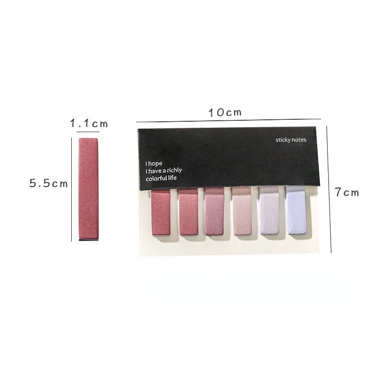 Set 120 Tờ Giấy Ghi Chú 6 Màu Sắc Kẹo Ngọt Tiện Dụng Cho Học Sinh / Văn Phòng