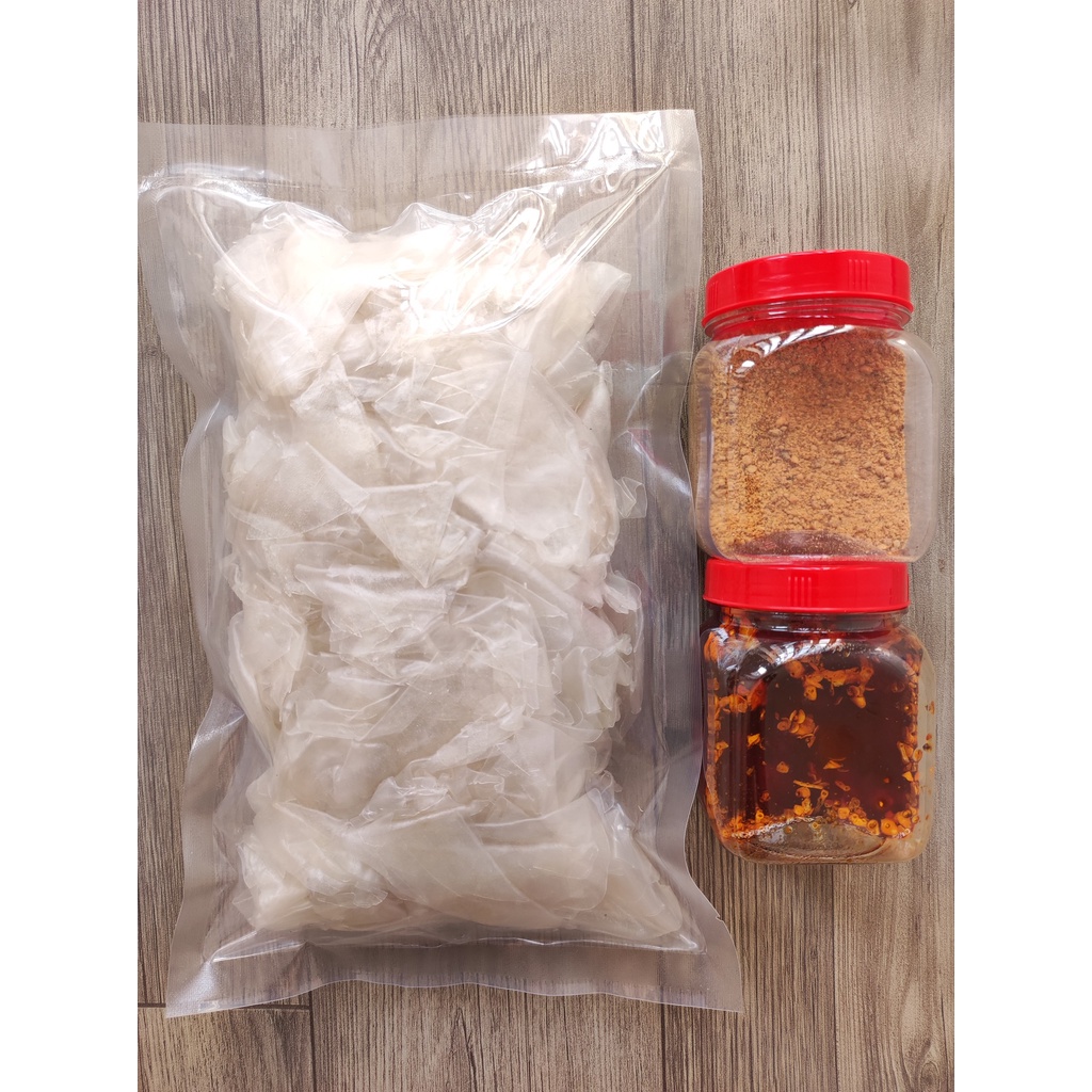 [500g PSMN sa tế] | Combo 500g bánh tráng phơi sương + hủ muối nhuyễn + hủ sa tế | Chợ Cô Thu