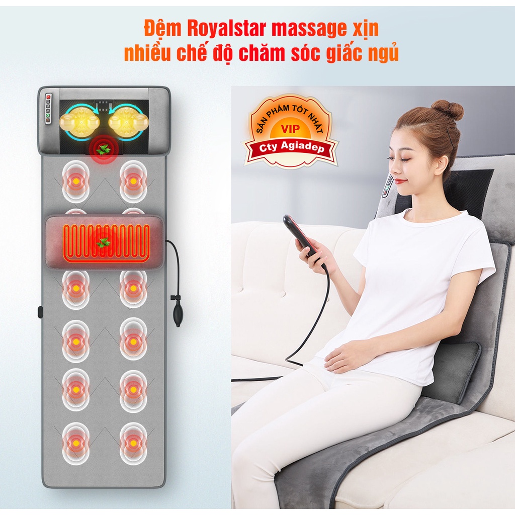 Đệm matxa Royalstar massage xịn nhiều chế độ chăm sóc giấc ngủ