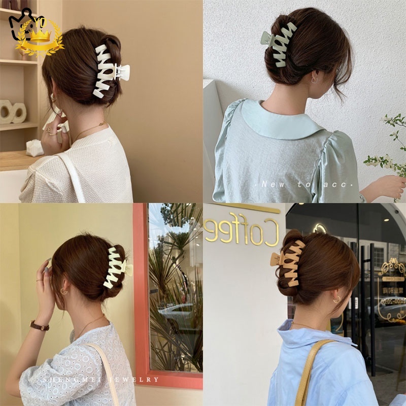 Kẹp tóc cỡ lớn phong cách Hàn Quốc sành điệu 2021 cho phái nữ JP6 HB