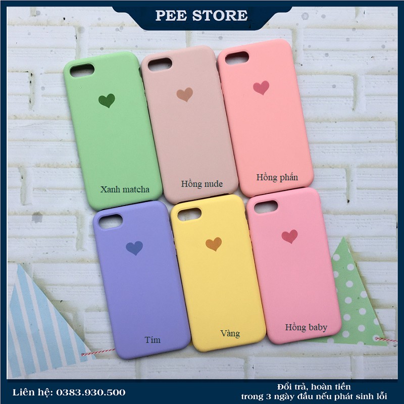 ỐP IPHONE CHỐNG BẨN LOGO TRÁI TIM CHẤT ĐẸP - PEE STORE