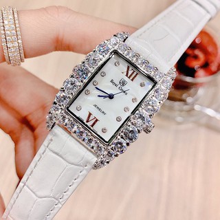 [Chính Hãng] Đồng Hồ Royal Crown 6111 Nữ Dây Da Trắng