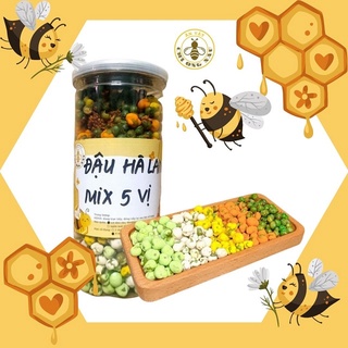 Đậu Hà Lan mix 5 vị - đậu hà lan sấy giòn các vị - đồ ăn vặt thơm ngon, giòn tan
