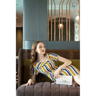 Váy kẻ sọc cách điệu - HY Design