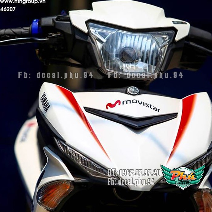 Tem rời Exciter 150 Movistar trắng đỏ (V)