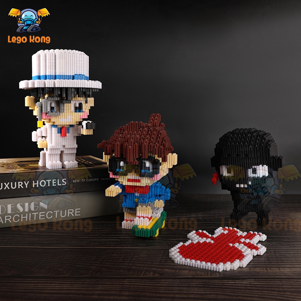 Xếp hình lego 3D blocks Conan Kaito Kids anime nhật bản dễ lắp tăng sáng tạo trí thông minh dùng decor góc làm việc