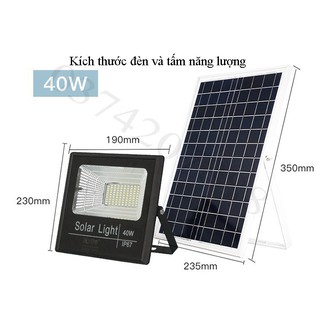 Đèn led năng lượng mặt trời  Đèn led pha năng lượng mặt trời 40w BABA ĐÈN LED ALIBABA
