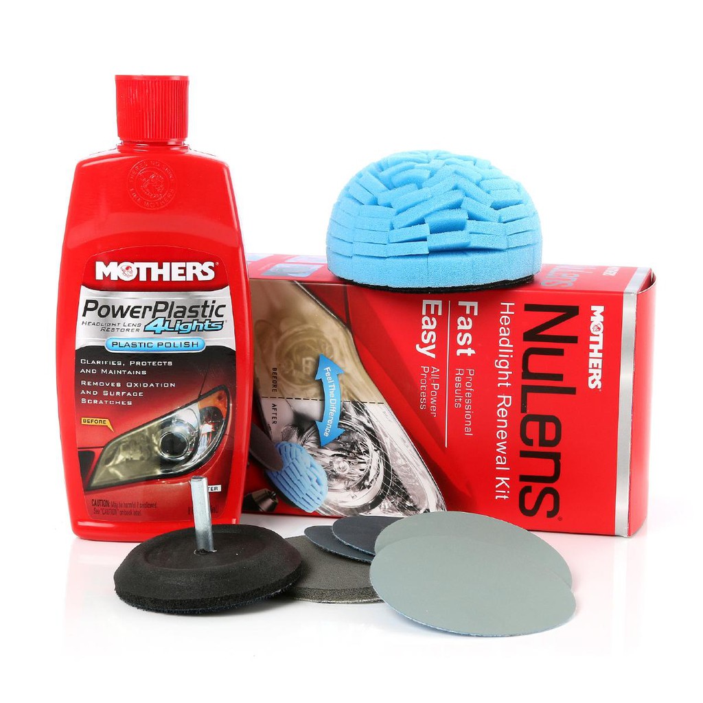 Bộ sản phẩm đánh bóng phục hồi đèn pha, Mothers Nulens Headlight Renewal Kit, 07251