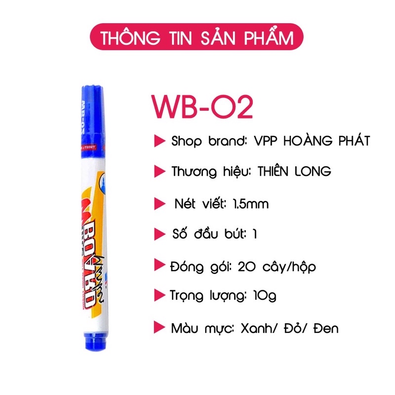 Bút dạ bảng Thiên Long WB02-WB03