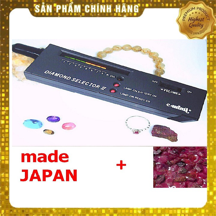Máy đo đá quý  bút thử kim cương Hiệu Ewlnty Nhật Bản - Kèm pin và Tặng kèm 1v ruby thô tự nhiên.
