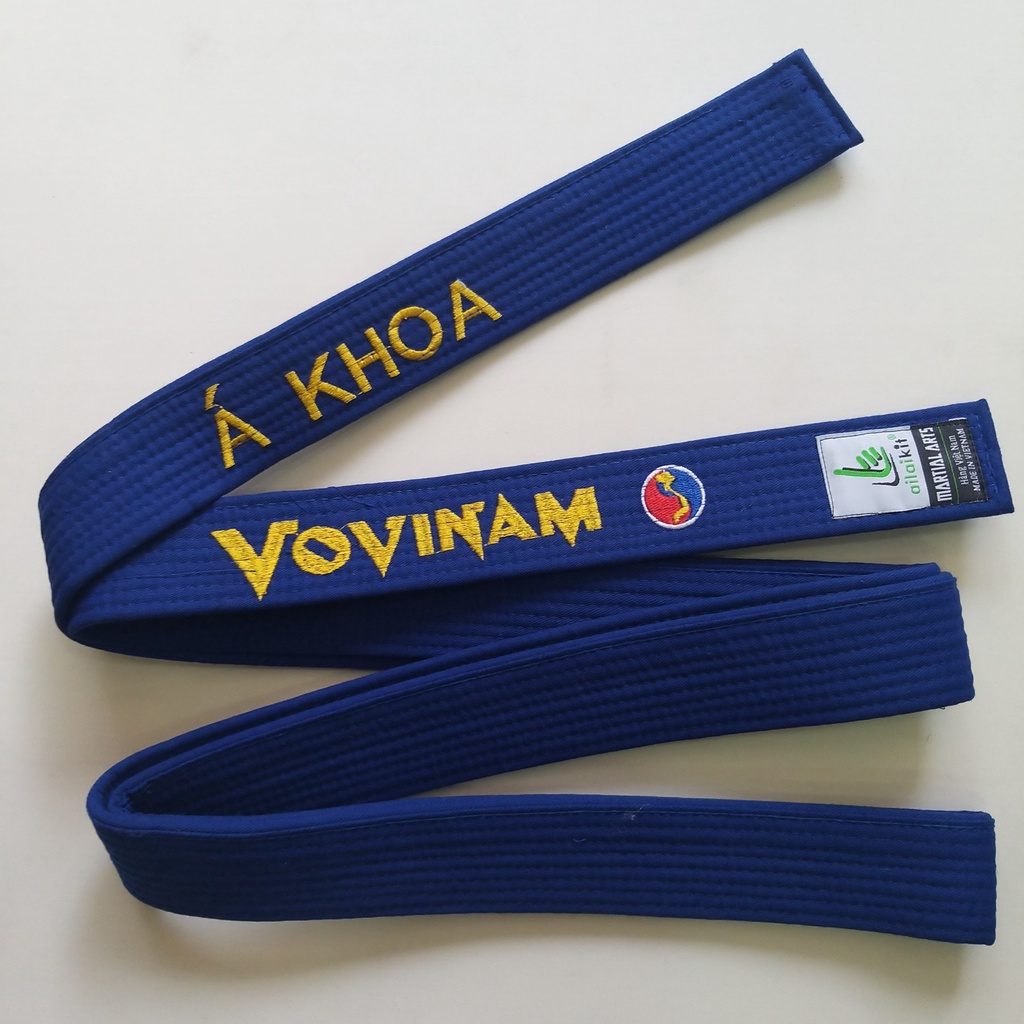 Đai Vovinam thêu Thủ Khoa, Á Khoa Tốt và Thường Dây Đai Võ Thuật Ailaikit