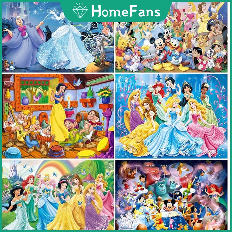 Bộ tranh đính đá 5D họa tiết công chúa hoạt hình độc đáo Diy