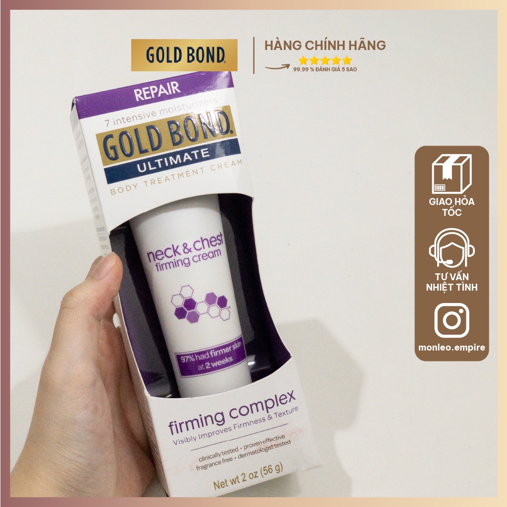 Kem dưỡng cổ và ngực Gold Bond Ultimate Neck &amp; Chest Firming Cream 56g