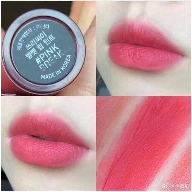 Son 3CE Velvet Lip Tint màu #Pink Break hồng đào