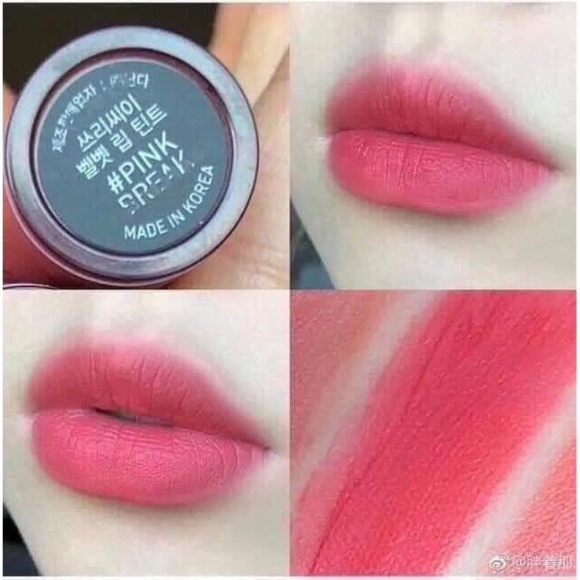 (CAM KẾT AUTH, TEM HIDDEN TAG) Son 3CE Velvet Lip Tint màu #Pink Break hồng đào