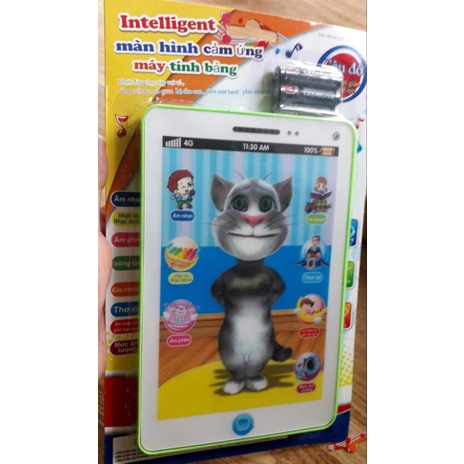 Một cái trò chơi máy tính bảng thông minh Tiếng Việt bằng nhựa dài 20 cm x ngang 15 cm tặng kèm pin