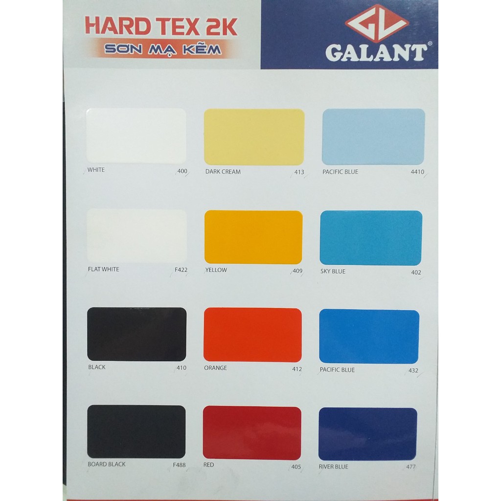 Sơn sắt kẽm Hard tex 2k nhiều màu (4L/Bộ)