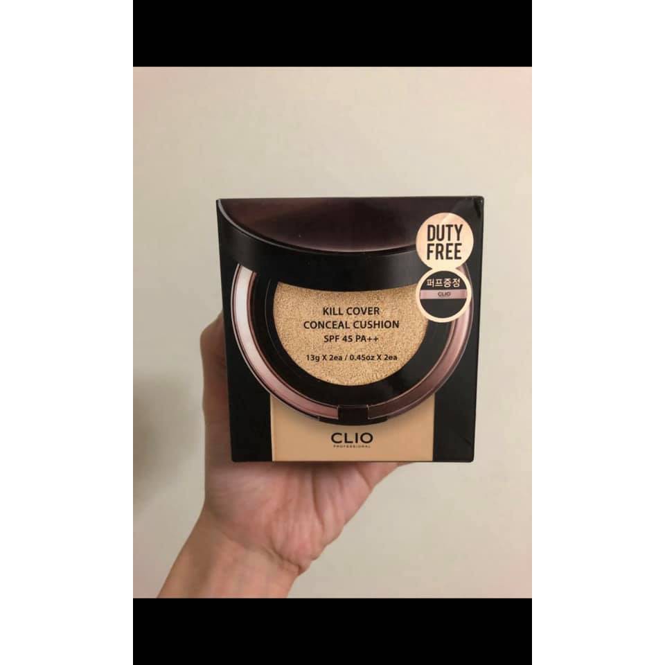 Phấn nước Clio KILL COVER CONCEAL CUSHION SPF 45+/PA++