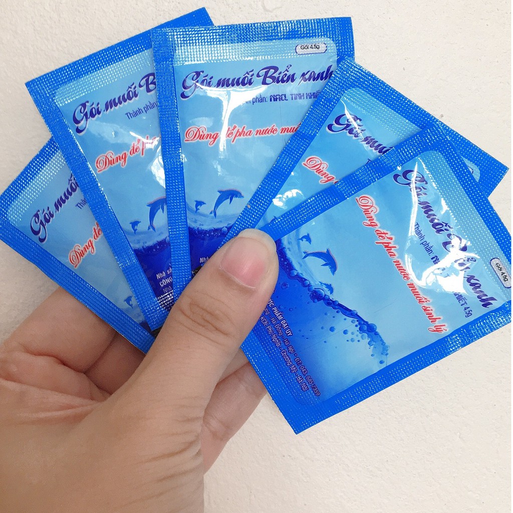 Gói muối biển xanh rửa mũi (Hộp 20 gói)