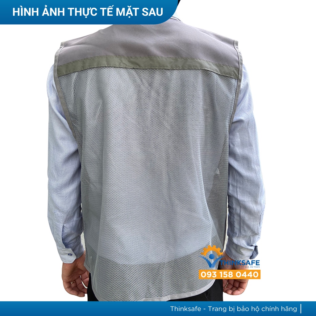 Áo gile áo phản quang giá rẻ, gi lê cho kỹ sư, áo lưới công nhân, vải Pangrim Hàn Quốc cao cấp bền - THINKSAFE