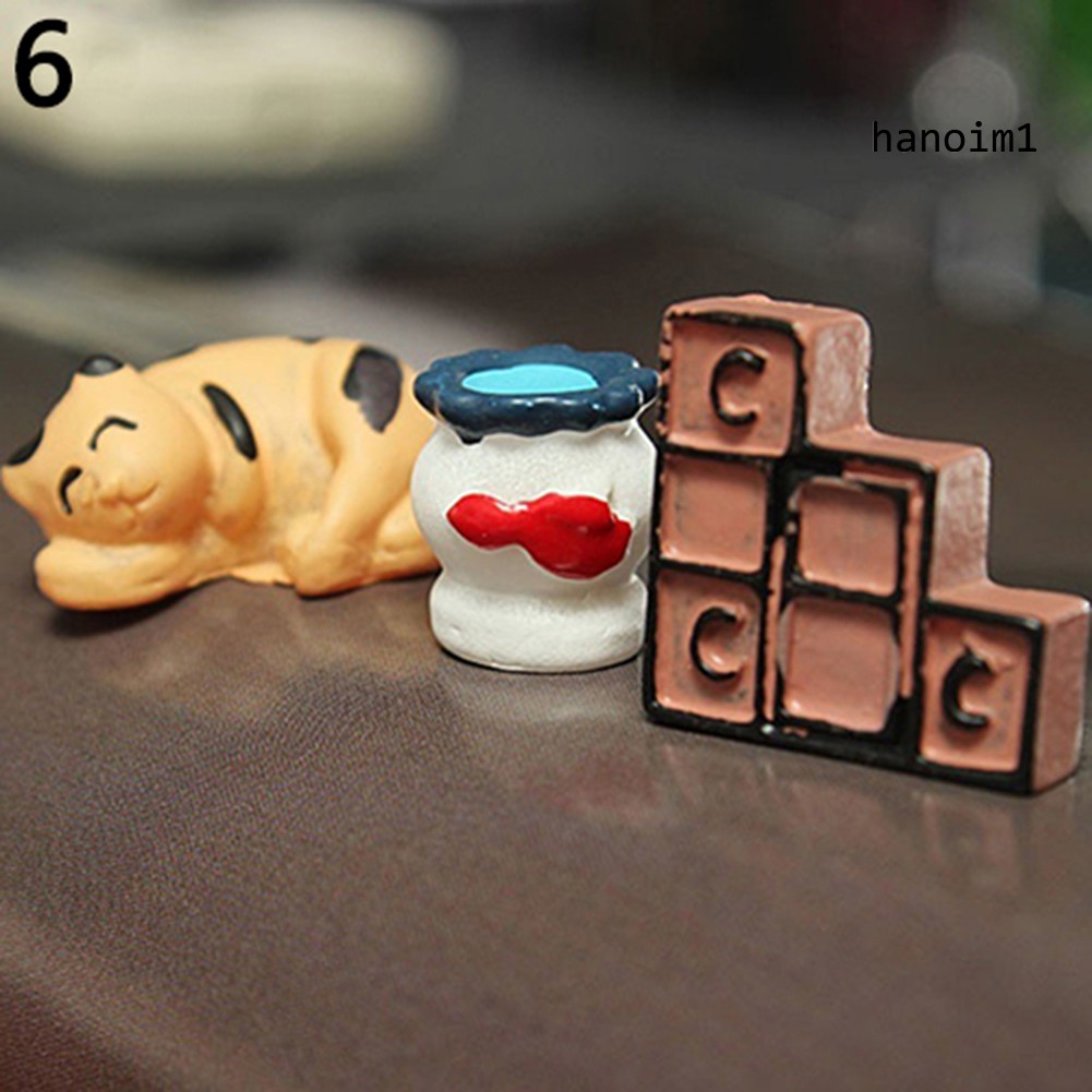 Bộ 3 Mô Hình Chậu Hoa Mini Trang Trí Nhà Búp Bê