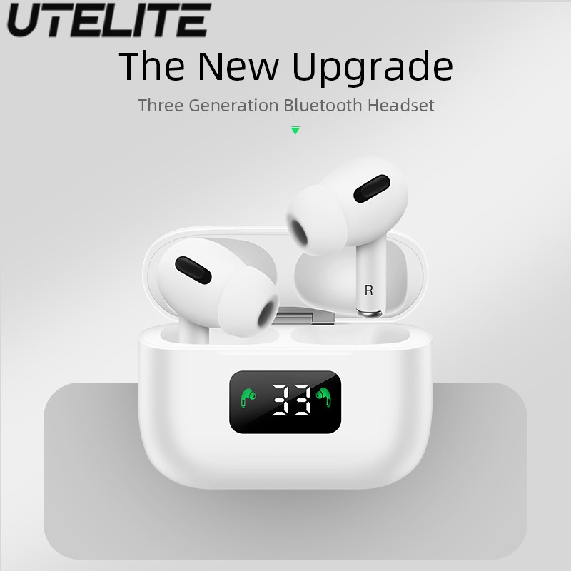 Tai Nghe Không Dây TWS UTELITE I58 Chính Hãng Bluetooth 5.0 Có Mic Âm Thanh Superbass Hifi Màn Hình LED Cho Android iOS